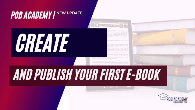 Create And Publish Your First E-book
